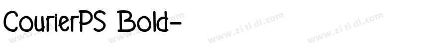 CourierPS Bold字体转换